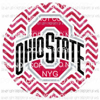 Ohio State Buckeyes chevron circle Sublimation transfers Heat Transfer