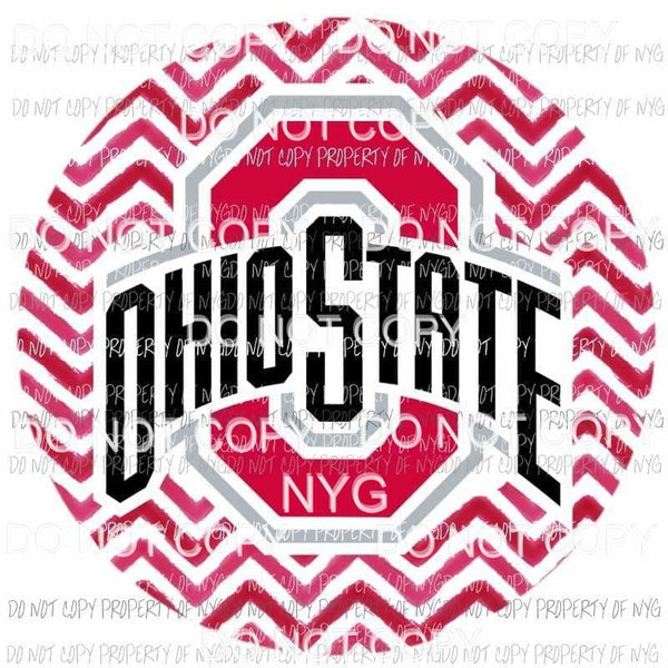 Ohio State Buckeyes chevron circle Sublimation transfers Heat Transfer