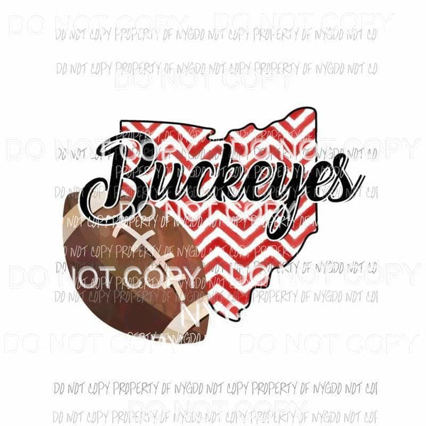 Ohio State Buckeyes football chevron state Sublimation transfers Heat Transfer
