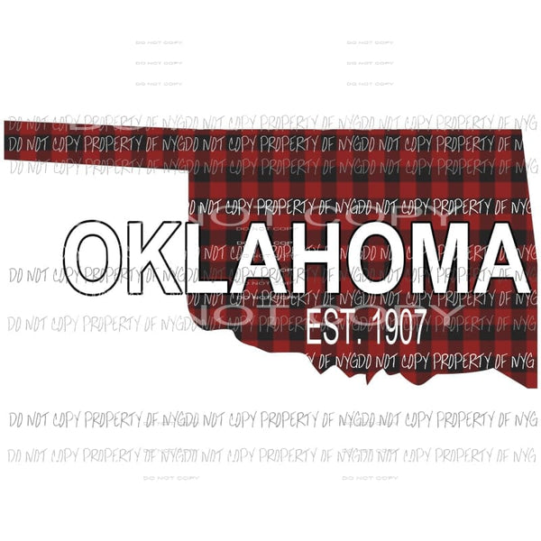 Oklahoma Est 1907 Sublimation transfers Heat Transfer