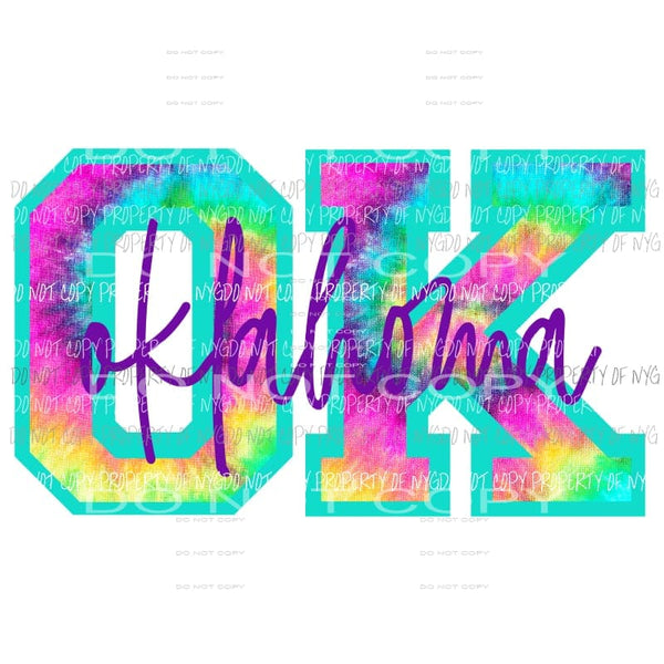 Oklahoma OK Sublimation transfers Heat Transfer