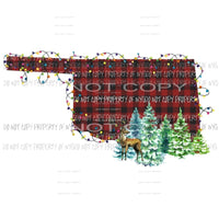 oklahoma state plaid xmas lights Sublimation transfers Heat Transfer