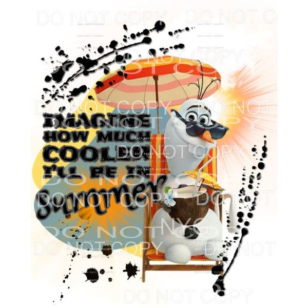 Olaf Summer # 1 Sublimation transfers - Heat Transfer