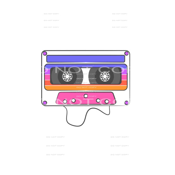 Old School Casette Tape #4140 Sublimation transfers - Heat