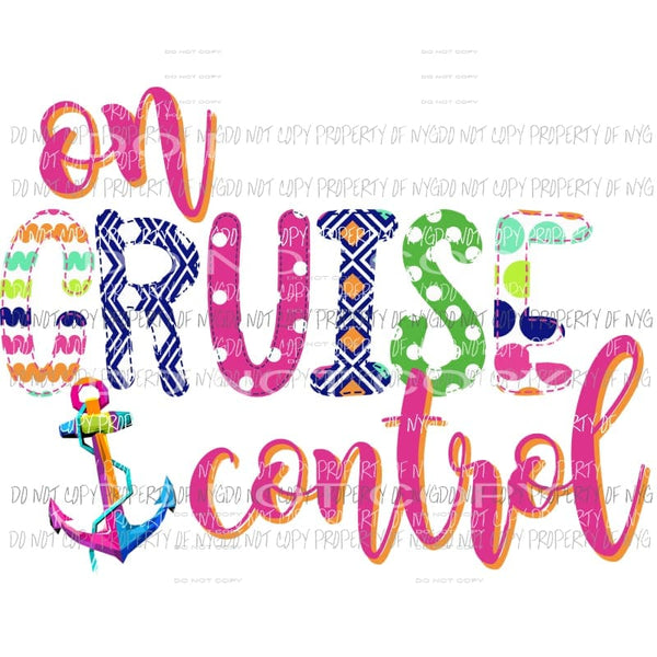 On Cruise Control multi colors patterns anchor Sublimation transfers Heat Transfer