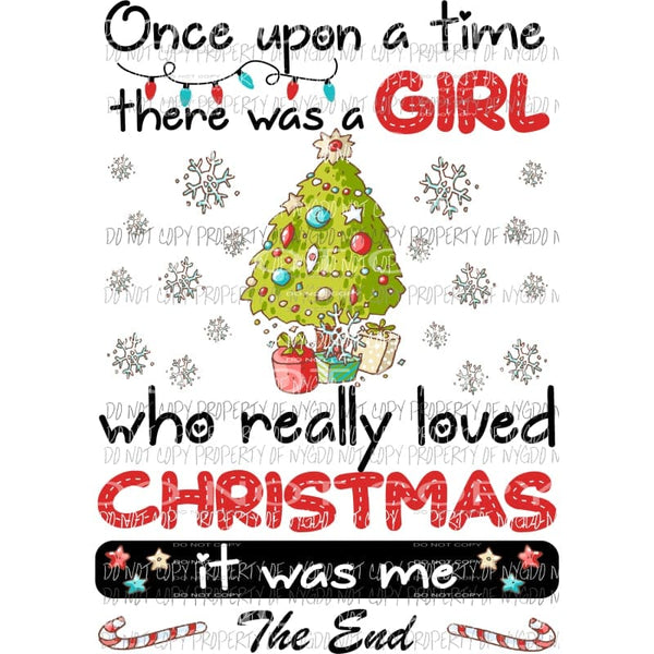 Once upon a time Christmas Sublimation transfers Heat Transfer