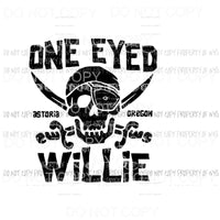 One Eyed Willie Sublimation transfers Heat Transfer