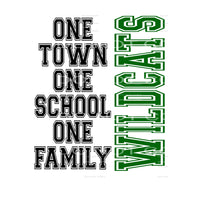 one town wildcats # 44997 Sublimation transfers - Heat 