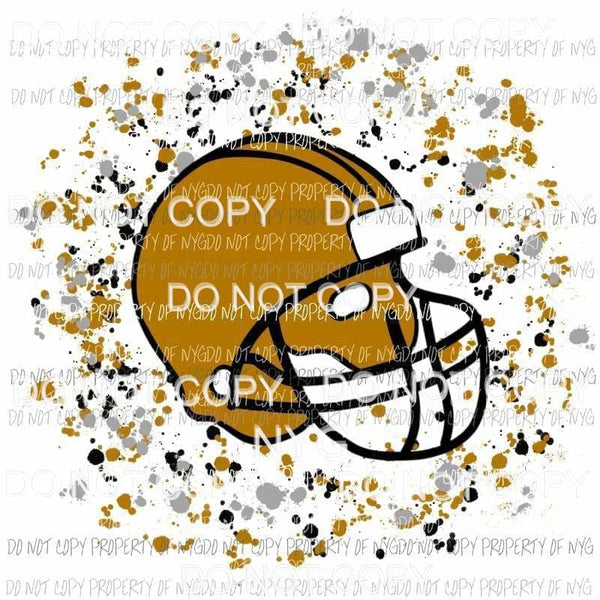 Orange #1 football helmet Sublimation transfers Heat Transfer