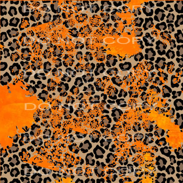 Orange Leopard Sheet # 6 Sublimation transfers - Heat 