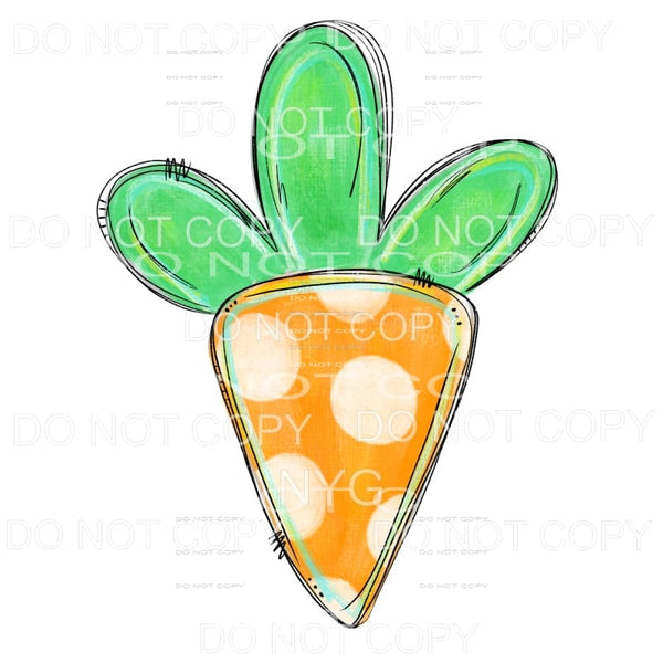 Orange Polka Dot Carrot Sublimation transfers - Heat 