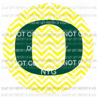 Oregon Ducks chevron circle Sublimation transfers Heat Transfer