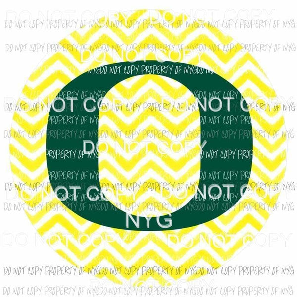 Oregon Ducks chevron circle Sublimation transfers Heat Transfer