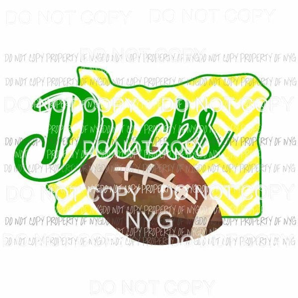 Oregon Ducks football chevron state Sublimation transfers Heat Transfer
