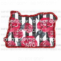 Oregon red floral stripes Sublimation transfers Heat Transfer