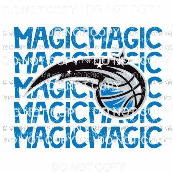 Orlando Magic stacked Sublimation transfers Heat Transfer