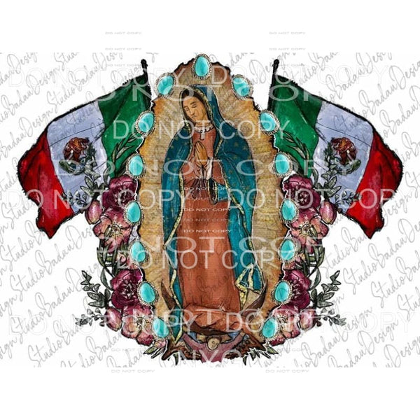 Our Lady of Guadalupe Virgen de Guadalupe Flag Mexico Virgin