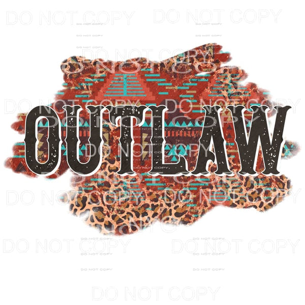 Outlaw Aztec Western Sublimation transfers - Heat Transfer