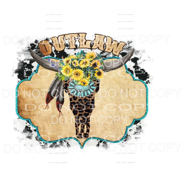outlaw bull skull 1.00 Sublimation transfers - Heat Transfer