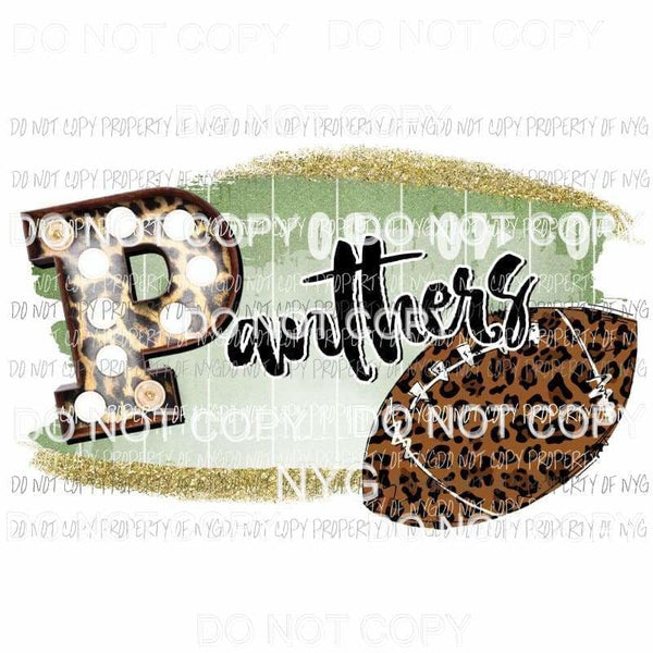 Panthers football field leopard Sublimation transfers Heat Transfer