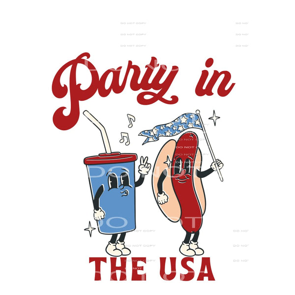 party in the USA #6440 Sublimation transfers - Heat Transfer