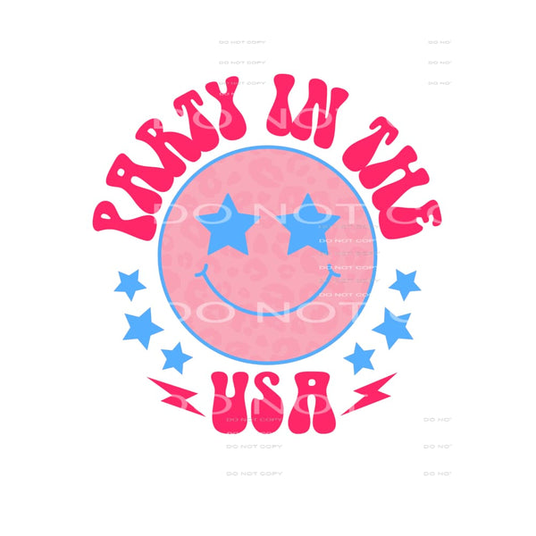 Party in the USA Retro # 12070 Sublimation transfers - Heat 