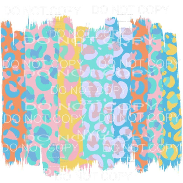 Pastel Leopard Brushstrokes Background Sheet Sublimation 
