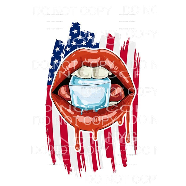 Patriotic Lips USA American 4th of July #19 Sublimation 