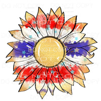 Patriotic Sunflower #2 Sublimation transfers - Heat Transfer