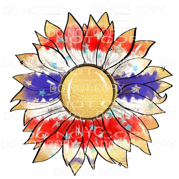 Patriotic Sunflower #2 Sublimation transfers - Heat Transfer