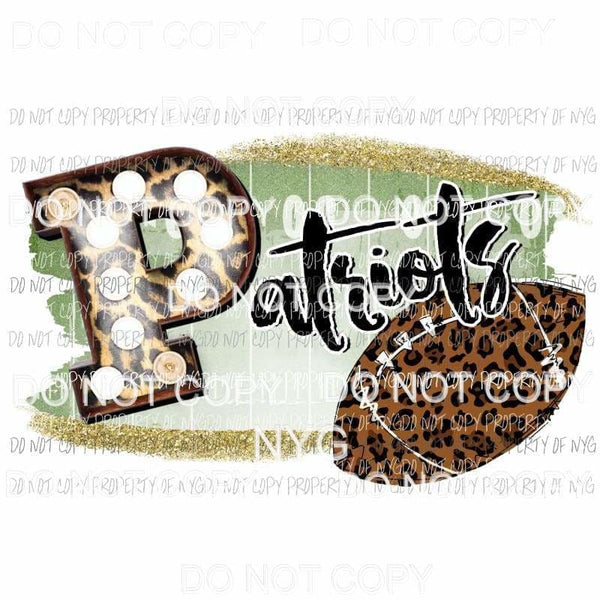 Patriots football field leopard Sublimation transfers Heat Transfer