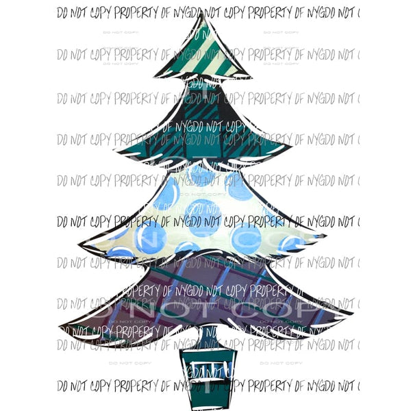 Pattern Christmas Tree #1 Sublimation transfers Heat Transfer