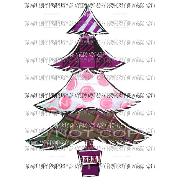Pattern Christmas Tree #5 Sublimation transfers Heat Transfer