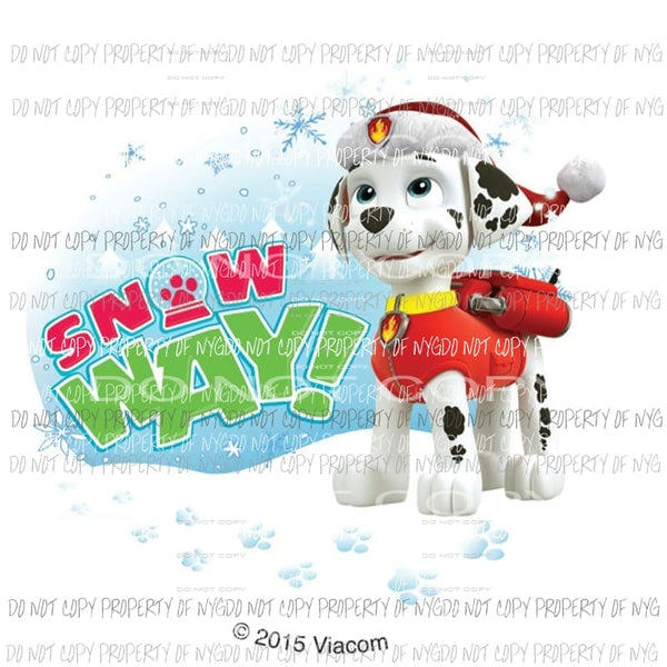 Paw Patrol Christmas 3 Sublimation transfer Heat Transfer