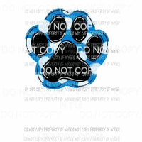 Paw Print blue #1 Sublimation transfers Heat Transfer
