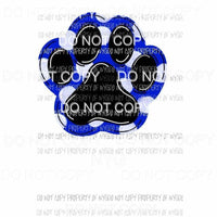 Paw Print blue #2 Sublimation transfers Heat Transfer