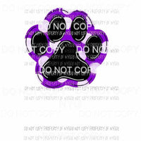 Paw Print purple Sublimation transfers Heat Transfer