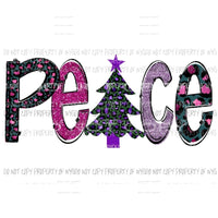 Peace # 2 pink and purple Sublimation transfers Heat Transfer