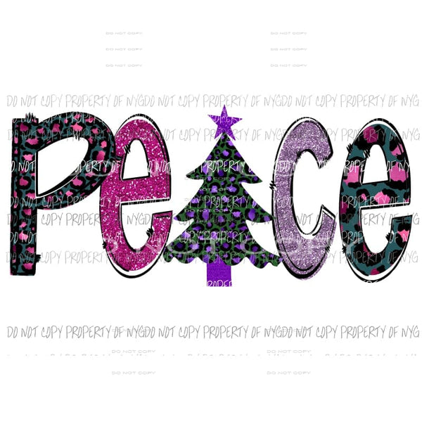 Peace # 2 pink and purple Sublimation transfers Heat Transfer