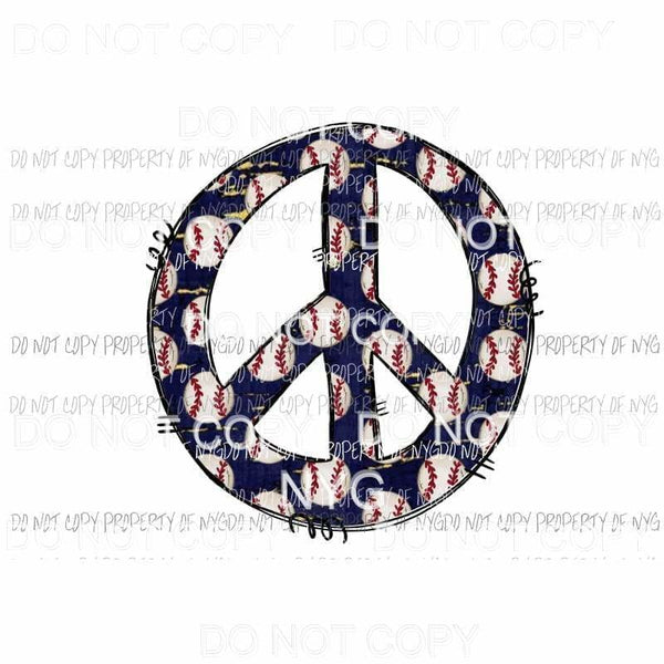 Peace Baseball #1 Sublimation transfers Heat Transfer