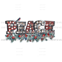 PEACE Christmas Sublimation transfers Heat Transfer