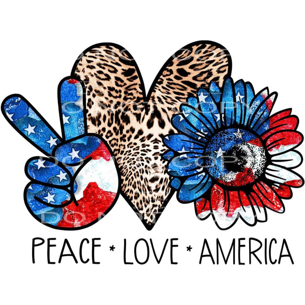 peace love America #5065 Sublimation transfers - Heat 