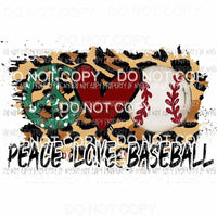 Peace Love Baseball Eagles green leopard Sublimation transfers Heat Transfer