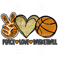 peace love basketball #6252 Sublimation transfers - Heat 