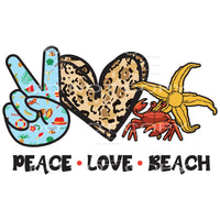 Peace Love Beach #4526 Sublimation transfers - Heat Transfer
