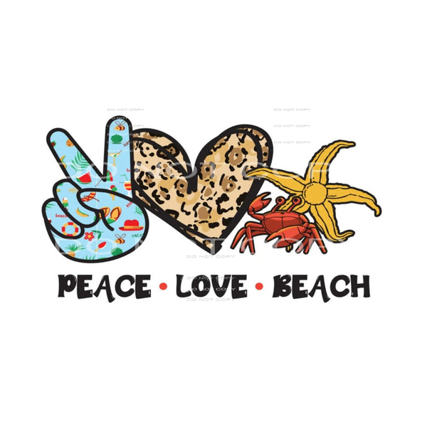 peace love beach #6899 Sublimation transfers - Heat Transfer