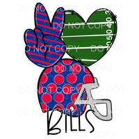Peace Love Bills Football Helmet Field Heart Stripes Polka 
