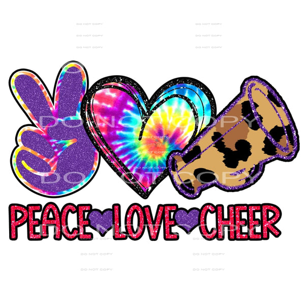 peace love cheer #6254 Sublimation transfers - Heat Transfer