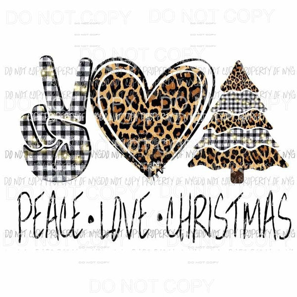 Peace Love Christmas 4 Sublimation transfers Heat Transfer