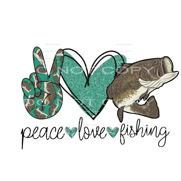 peace love fishing #5062 Sublimation transfers - Heat 